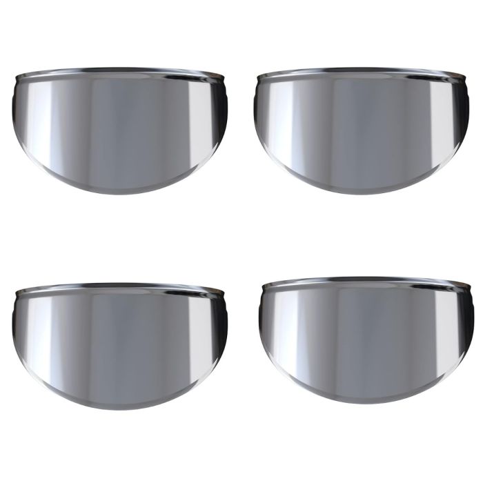 Allextreme Metallic Indicator Shades Set of Heavy Metal, Waterproof & Chrome Finished Light Shield Compatible With Bikes (4pcs)