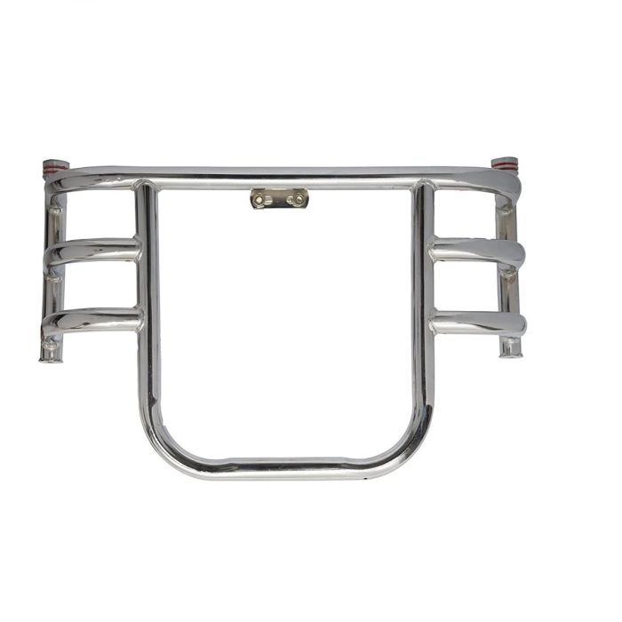 AllExtreme EXAFLGC Heavy Duty Metal Stainless Steel Air Fly Leg Guard Front Bike Safety Crash Bar Compatible for BS3 & BS4 Model Bullet 350cc & 500cc (Chrome)