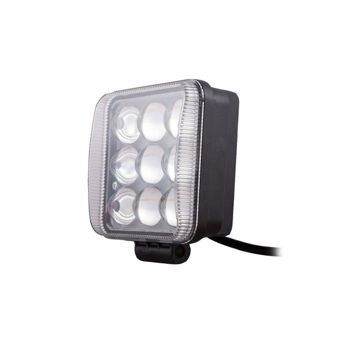Allextreme EX9LFL1 Universal 9 LED Square Fog Light Flood Auxiliary Lamp for All Bikes Motorcycle Cars and SUV (27W, White Light, 1 PC)