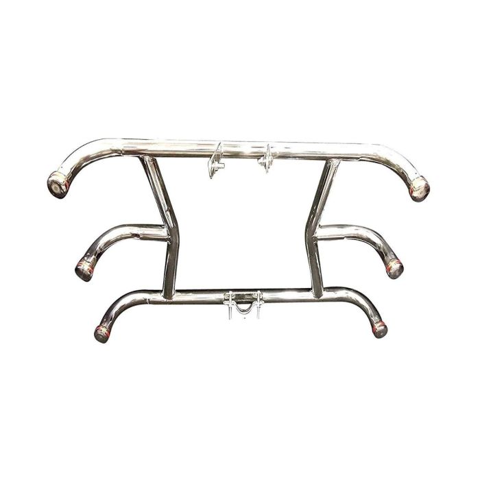 AllExtreme EXSSCGC Heavy Duty Stainless Steel Motorcycle Crash Guard Leg Guard for Bike and Motorcycle (Chrome)