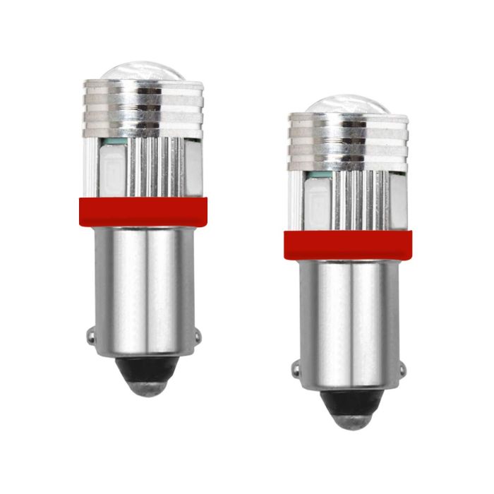 Allextreme BA9S LED Parking Light Super Bright 6 SMD Interior Pilot License Plate Dome Indicator Lamp Bulb for Car Bike and Motorcycle (Red)