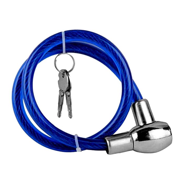 AllExtreme EXHBL1M Heavy Duty Multipurpose Cable Lock for Bike, Luggage, Helmet, Steel Keylock, Anti-Theft (Multicolor)
