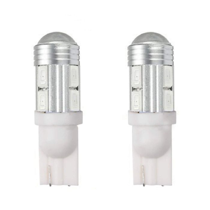 Allextreme EXT10W4 Universal T10 LED Parking Light 6 SMD Super Bright Interior Pilot License Plate Dome Indicator Lamp Bulb for Car Bike and Motorcycle (0.7W, White, 2 PCS)