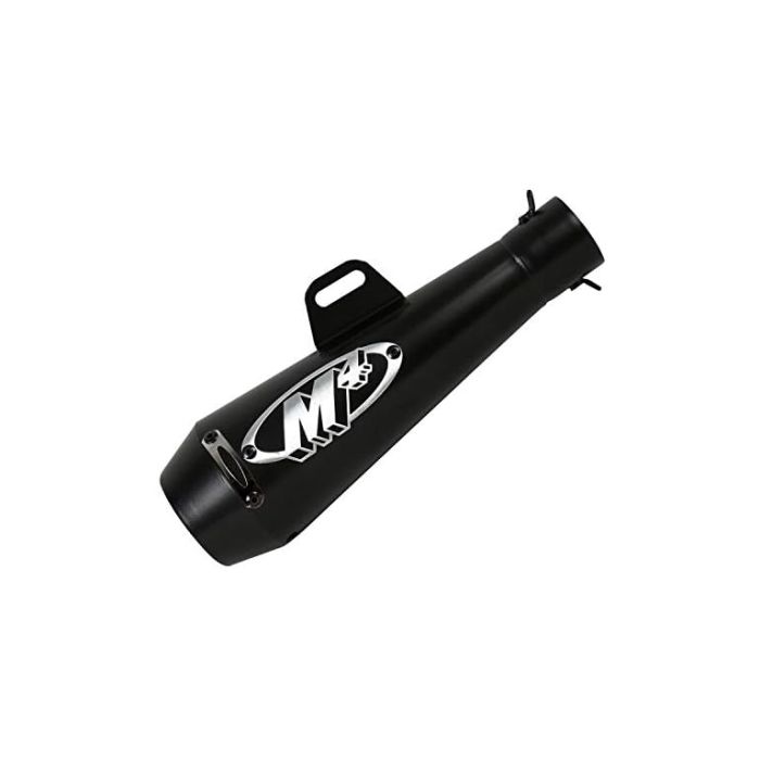 AllExtreme EX51MSB 51mm Inlet Long Grenade Launcher Shape Exhaust Pipe Muffler Silencer with Explosion Fire Shot Sound Compatible for Scooter Motorbike (Black Tail)