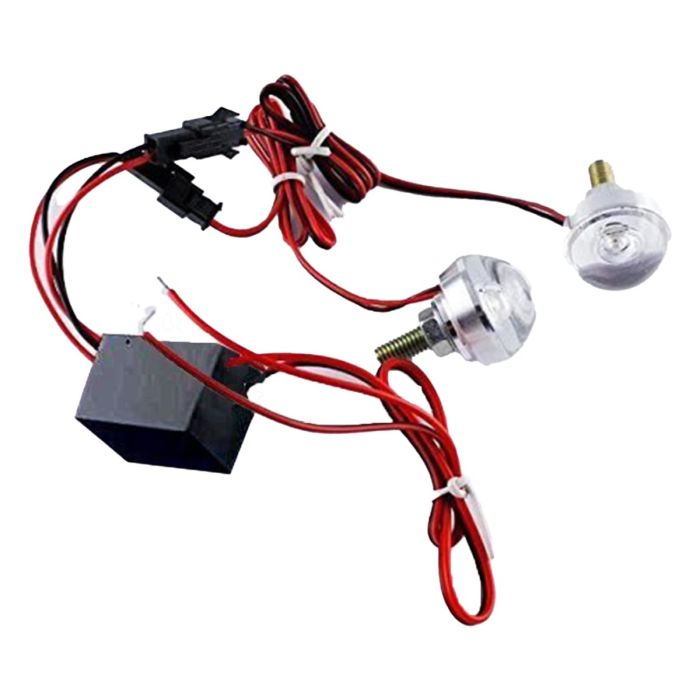 Allextreme EXELW2P Universal High Power LED Eagle Eye License Number Plate Light Turn Signal Light Parking Light for Bikes, Cars, SUVs, Trucks (9W, Red, Pack of 2)