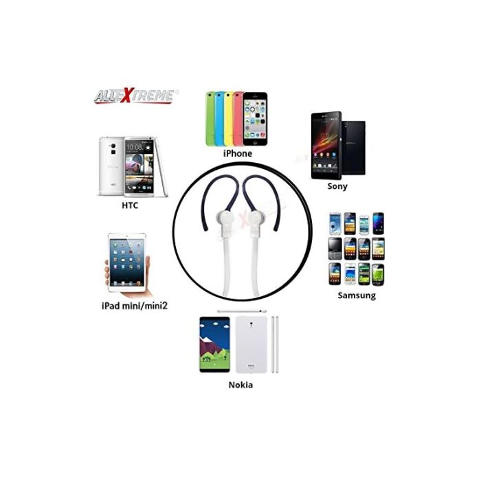 Allextreme MAK 3.5 mm Stereo Headphone with Mic and Inline Control for iPhone, Samsung Mobiles and Tablets (White)