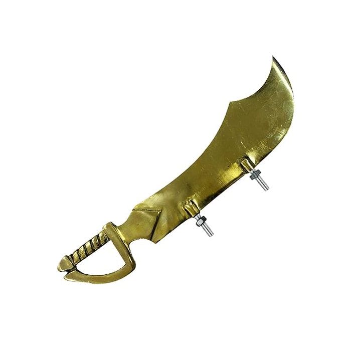 AllExtreme EXREBFM Front Mudguard Khukhri Fender Plate Brass Metal Decorative for Motorcycle Accessory