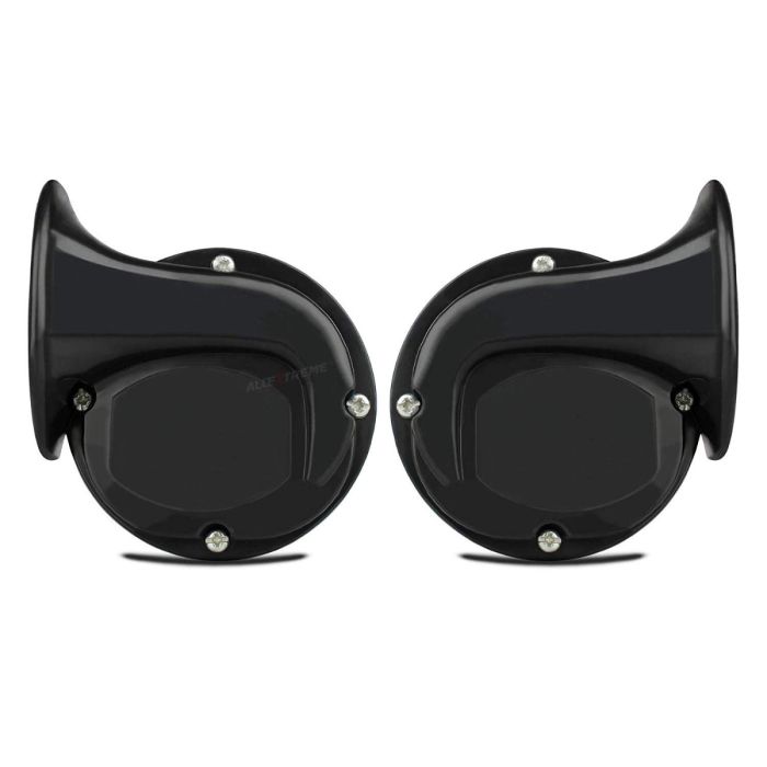 AllExtreme EXBZPH2 Super Loud Air Siren 12V 500Hz Waterproof Horn with 110DB Speaker for Cars, Bike & Motorcycles (2 PCS)