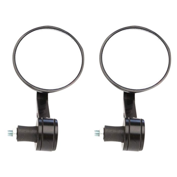 AllExtreme EX78RBM Universal 7/8 Inch Handlebar Motorcycle Rear View Side Mirrors Set Compatible for Bullet Classic Electra Standard 350cc & 500cc (Black, 2 PCS)
