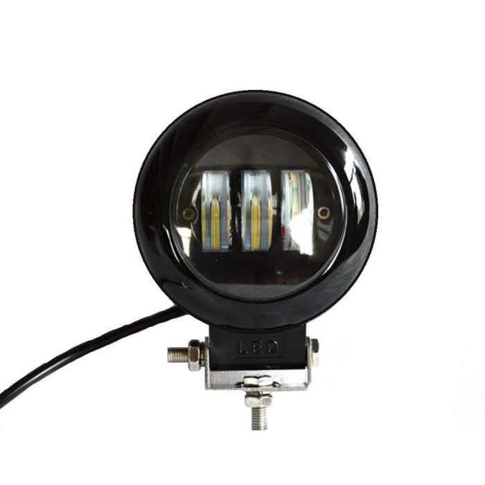 Allextreme EXM202W 3 LED Round Fog Light 4 Inches Waterproof Driving Spot Lamp with Mounting Bracket for Car and Motorcycle (30W, White Light, 1 PC)