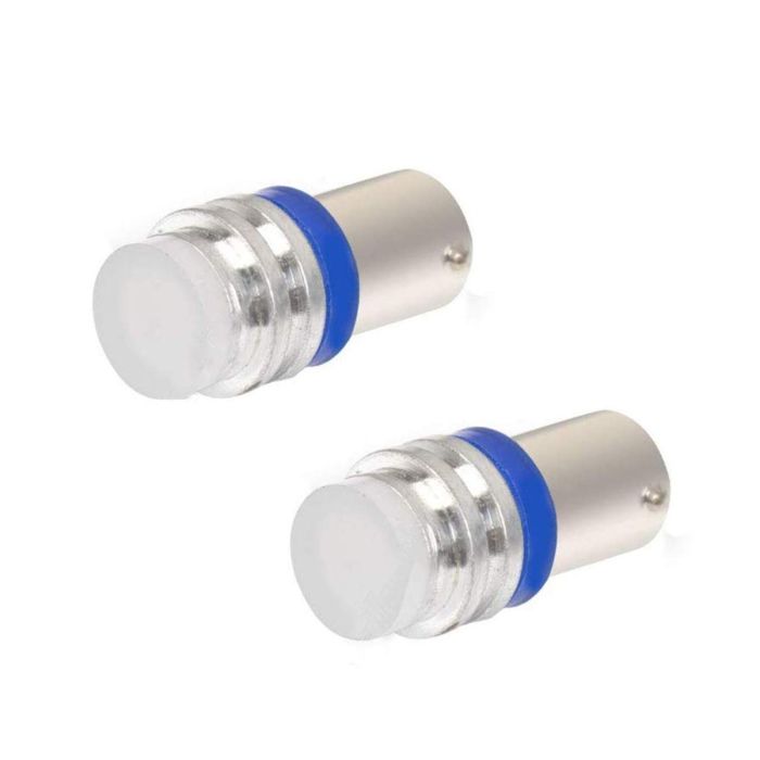 Allextreme EXBA9SB4 BA9S LED Parking Light Super Bright Ceramic Car Interior License Plate Wedge Dome Trunk Dashboard Bulb for Car Bike and Motorcycle (3W, Blue, 2 PCS)