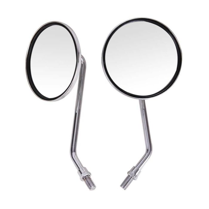 AllExtreme EXCSMB2 Universal Motorcycle Rear View Side Mirrors Set Compatible for Bullet Classic Electra Standard 350cc & 500cc