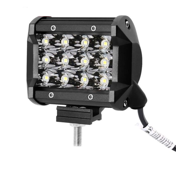 Allextreme EX12FW1 12 LED Fog Light Spot Beam Waterproof Off Road Driving Lamp for Motorcycle and Cars (36W, White Light, 1 PC)