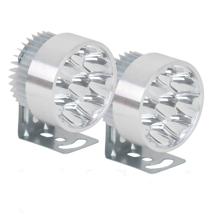 Allextreme EXG9FGW 9 LED Round Fog Light Spot Beam Waterproof Heavy Duty Work Light for Motorcycle Jeep Off Road Cars Truck Boat (9W, White Light, 2 PCS)
