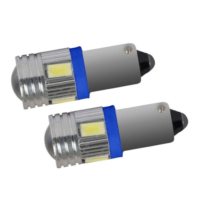 Allextreme EXT10SB Universal BA9S Socket LED Parking Light License Plate Indicator Lamp Bulb for Car, Bike & Motorcycle (2 PCS)