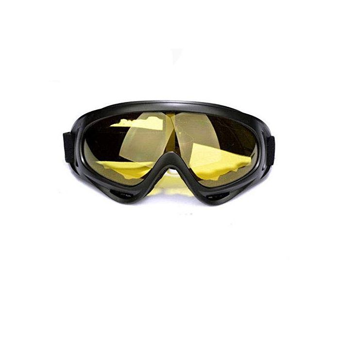 Allextreme EXUVSGL1 Unisex Windproof, Dust-Proof, UV Protection and Anti-Glare Lens Ski Snow Goggles for Riding and Skiing (Lemon, Standard Size)