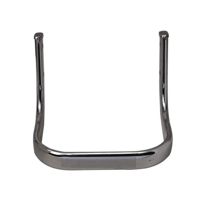 AllExtreme EXC3081 Heavy Metal Cushion Backrest Passenger Rear Seat Rest Support with Carrier Compatible for BS3 and BS4 Model Bullet 350cc and 500cce (Chrome)