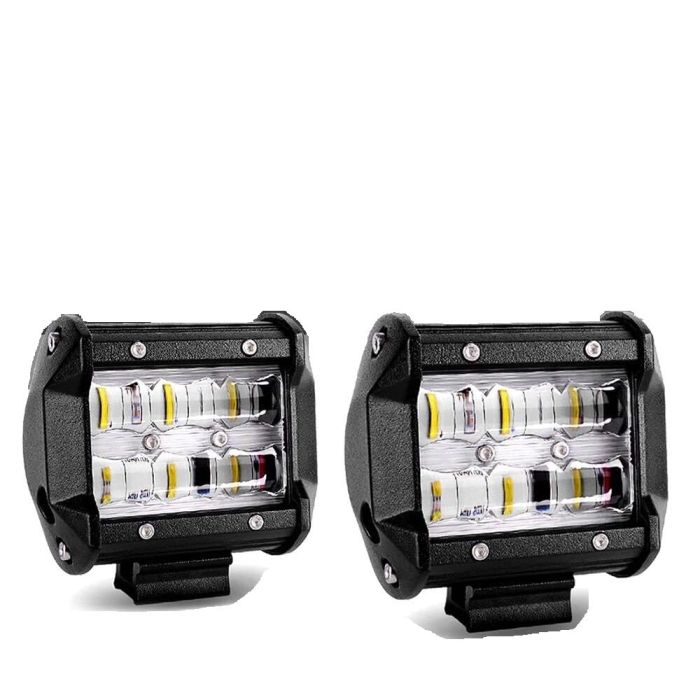 AllExtreme EX4IRW2 4 Inch 9D Reflector CREE LED Light Off-road Work Light External Headlight with Brackets for Truck Car ATV SUV Jeep Van (30W, White Light, 2 PCS)