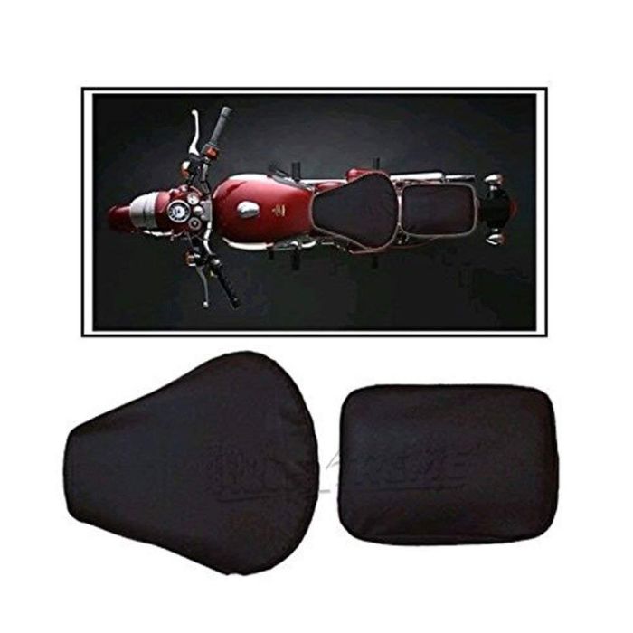 Allextreme Motorcycle Seat Cover PU Leather Anti Skid Split Water-Resistant Bike Cushion Compatible with All Motorcycles- (Black, Model-15)