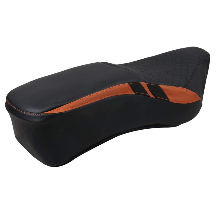 Allextreme EXRSCET PU Leather Motorcycle Bike Seat Cushion Cover Anti Skid Seat Cover Compatible for Bullet Electra 350cc and 500cc (Tan)