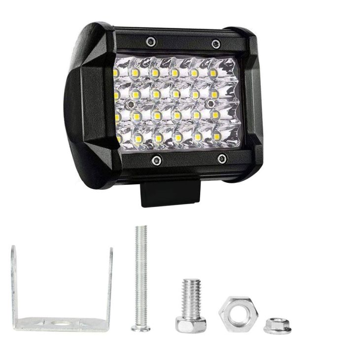 Allextreme EX24F1P 24 LED Fog Light Bar Waterproof 4 Inch CREE Cube Work Light for Bike Cars and Motorcycle (72W, White Light, 1 PC)