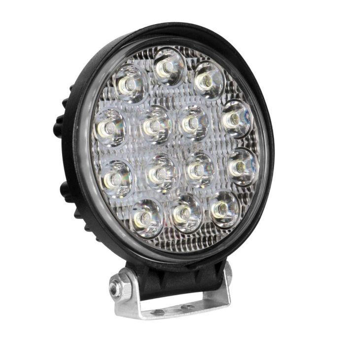 Allextreme EX14FL1 14 LED Round Fog Light Waterproof Driving Spot Flood Beamlight for Motorcycles, Cars, Jeeps and Bikes (42W, White, 1 PC, 6 Months Warranty)