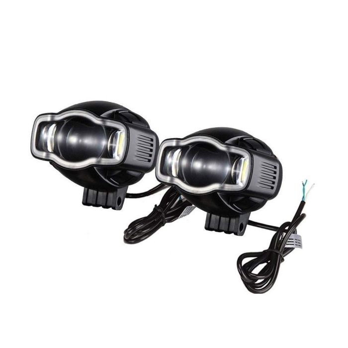 Allextreme EXFSUL2 Motorcycle LED Headlight Super Bright CREE Chip Off Road Driving Fog Lamp for Night Driving (20W, White Light, 2 PCS)