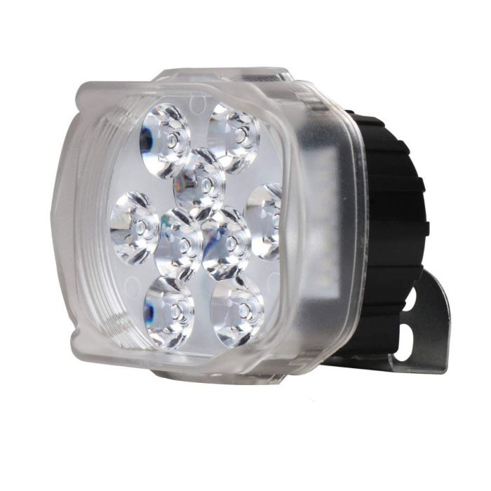 Allextreme EX9FM1B 9 LED Fog Light with Red & Blue Beads and Multicolor Strobe Flash Waterproof White Spot Beam Driving Lamp for Motorcycle Bike Car SUV (20W, 1 PC)