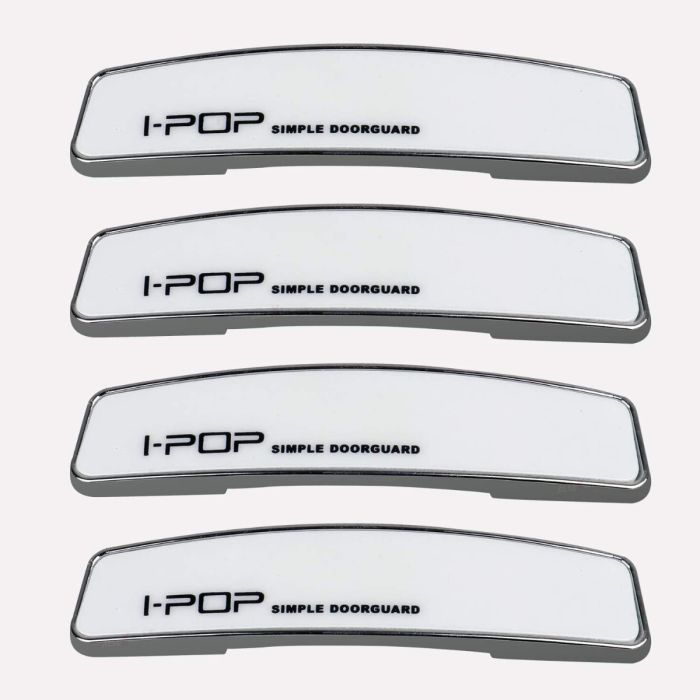 AllExtreme EXCDG4W Car Door Guard Edge Defender Crash Scratch Protector Plastic Trim Molding Side Sticker (White, 4 Pcs)