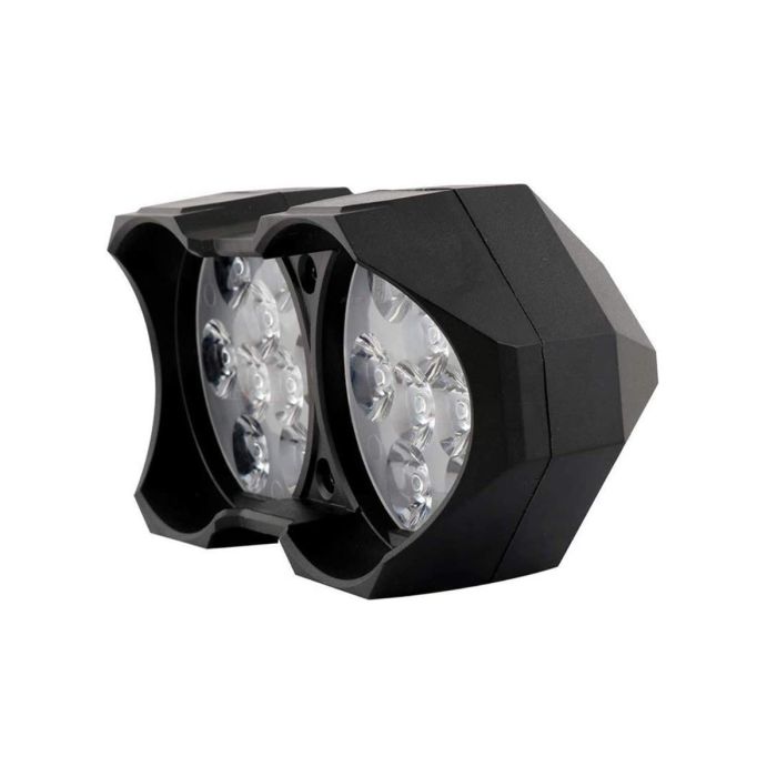 Allextreme EXF18LS 18 LED Fog Light Spot Beam Waterproof Heavy Duty White Pod Driving Lamp for Motorcycle Bike Car SUV (30W, Spot + Strobe Lamp)