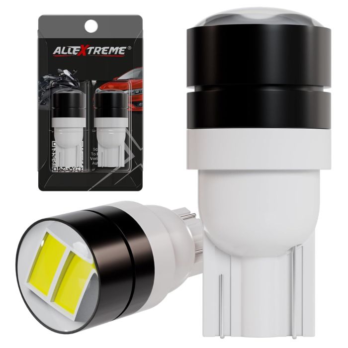 Allextreme EXRT102W T10 Led Parking Light Projector Pilot Light Interior light For Cars, Bike and Motorcycle (1W, White, Pack of 2)
