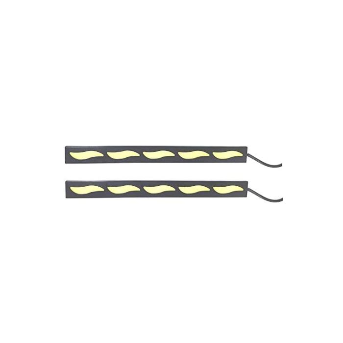 AllExtreme EXDLRW1 Universal Daytime Running Light Waterproof Working Lights Flexible LED DRL Driving Lamp for All Bikes and Cars (White)