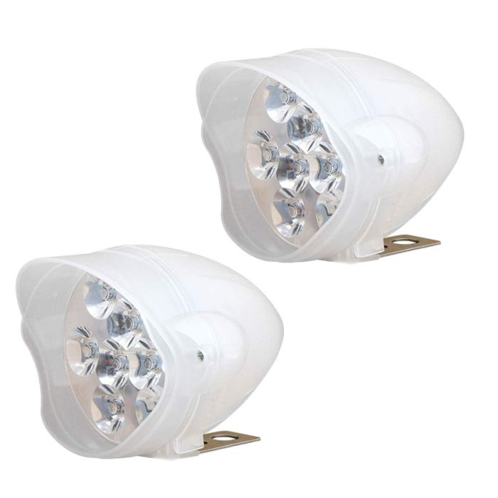 Allextreme EX9BMW2 9 LED Fog Light White Light Waterproof Mirror Mount Driving Work Lamp with Multicolor Beads for Motorcycles and Cars (15W, Multicolor Light, 2 PCS)