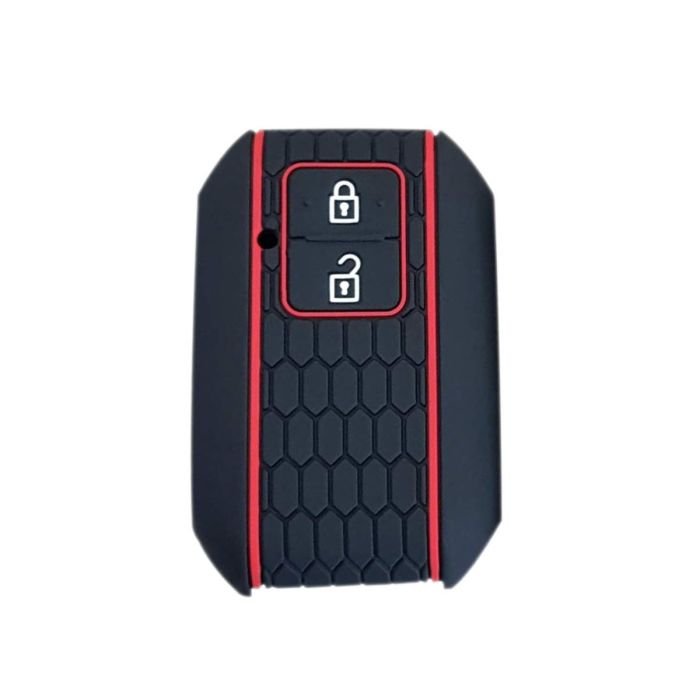 AllExtreme EXKC05 2 Buttons Silicone Car Remote Key Cover Shell Case Body Compatible with DZIRE (Black)