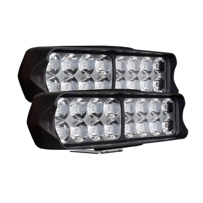Allextreme EX16SW2 Imported Universal 16 LED Fog Light Off/On Road Driving Work Lamp for Bike Cars and Motorcycle (48W, White Light, 2 PCS)