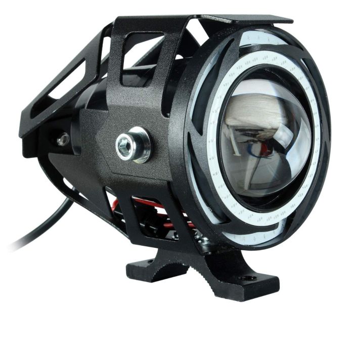 Allextreme EXFLTPL01 U11 CREE LED Fog Light Universal Waterproof Projector Lamp with Dual Ring for Car, Motorcycle and Bikes (Pack of 1)