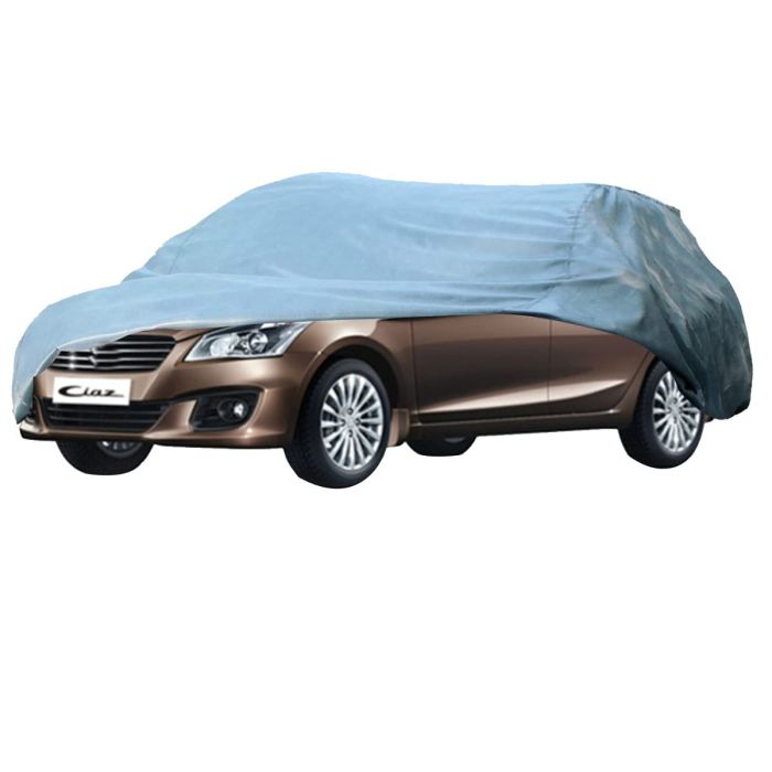 Allextreme C7001 Car Body Cover Compatible with Maruti Suzuki Ciaz Custom Fit Dustproof UV Heat Resistant Indoor Outdoor Body Protection (Grey Without Mirror)