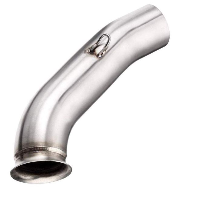 AllExtreme EXBPKTM Stainless Steel Exhaust Muffler Mid Bend Pipe for Motorcycles RC 390, 125/250/ 390 (2017-2018 Models)