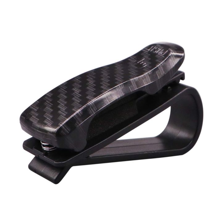 AllExtreme EXCGHB2 2 Pcs Car Sunglass Holder Eyeglasses Storage Fastener Sun Visor Clip-on Glass Case for SUVs (Black)