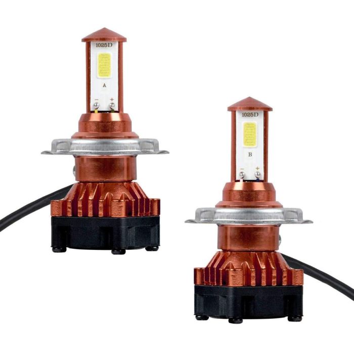 AllExtreme EXH4HG2 LED H4 Headlight Conversion Kit Lamp Bulbs for Front Fog Headlamp for Cars and Bike (Cool White, 80W, 2 Pieces)
