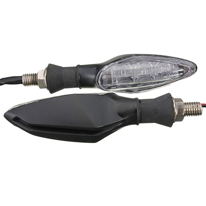 Allextreme EXTA02W Universal Turn Signal Indicator Light Front/Rear Round Blinker Bulb For Motorcycles (White, 2 Pcs)