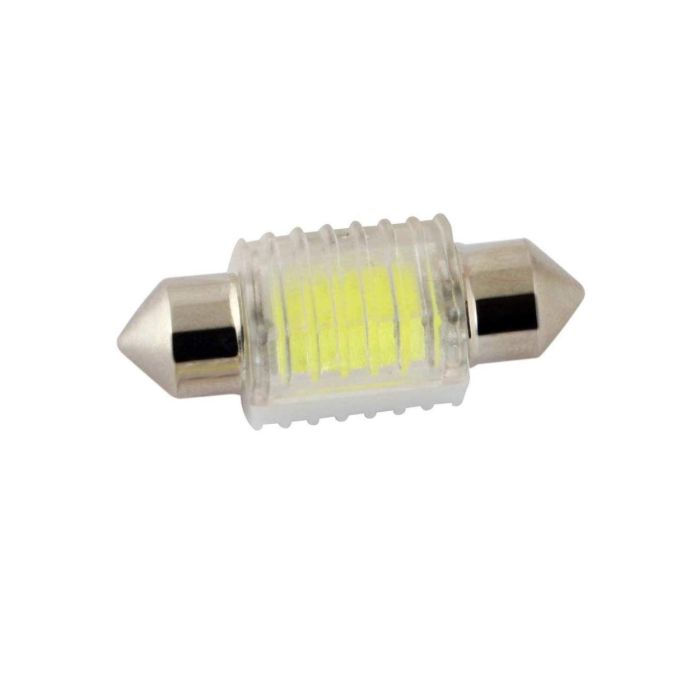 AllExtreme EX12D1W 12 LED Universal Car Interior Super Bright Roof Light Reading Dome Bulb Lamp with Festoon Holder (6W, White, 1 Pc)
