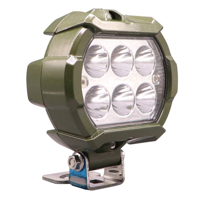 Allextreme EX6LMW1 Waterproof 6 LED White Fog Light With Strobe Feature Heavy Duty Work Lamp for Motorcycle Bike Car and SUV (18W, White, 1 Pc)