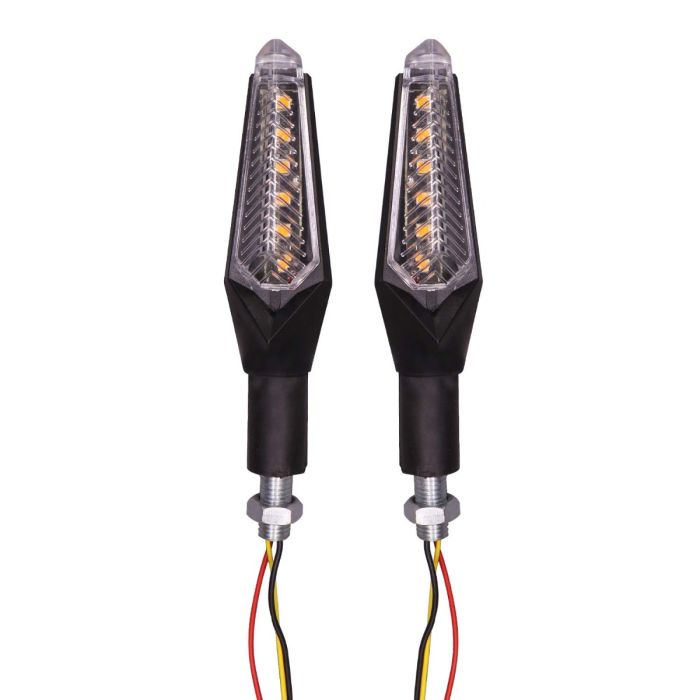 Allextreme EXTSYB2 Dual Tone 6 LED Side Indicator Light Front Rear Universal Fit Turn Signal Lamp for Bikes and Motorcycles (Yellow & Blue, 2 Pcs)