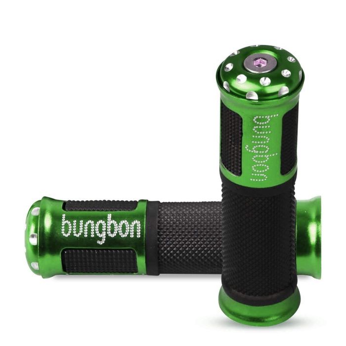 AllExtreme Bungbon Designer Grip Covers for Royal Enfield Classic 350 and for All Bikes (Green)