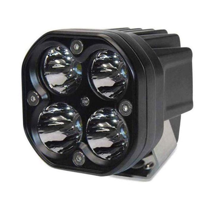 Allextreme EX40WF1 4 LED Fog Light Super Bright Spot Flood Beam Driving Lamp for Motorcycle Cars Bikes & SUV (40W, White Light, 1 Pc)