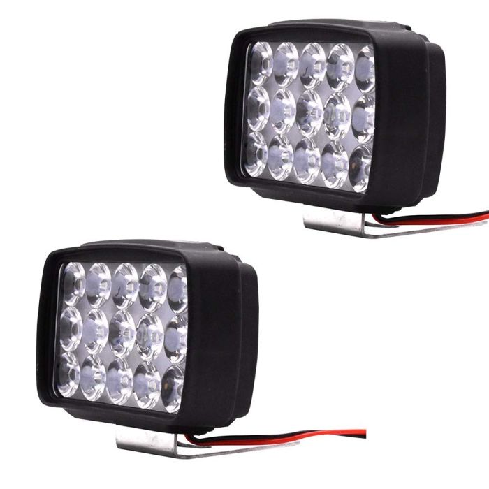 Allextreme T15C2 15 Pearls/Lamp Beads LED Light for Motorcycle Waterproof Rustproof Super bright Scooter & Bike Headlight (15W, PACK- 2)