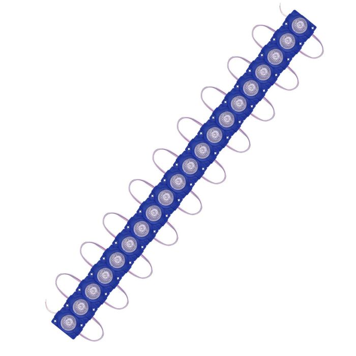 Allextreme EXM1ILB 1 LED Module Light Interior Exterior 12V 5730 Injection Decorative Lamp with Adhesive Backside for Car, Home & Decoration (20 Strips, Blue)