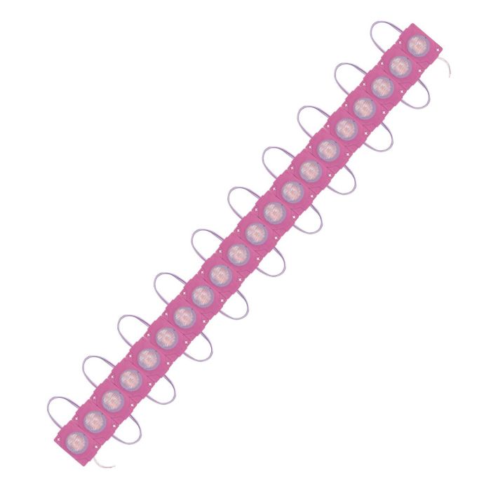 Allextreme EXM1ILP 1 LED Module Light Interior Exterior 12V 5730 Injection Decorative Lamp with Adhesive Backside for Car, Home & Decoration (20 Strips, Pink)
