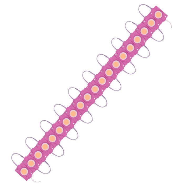 AllExtreme EXMI1LP 1 LED Module Light Interior Exterior 12V 5730 Injection Decorative Lamp with Adhesive Backside for Car, Home & Decoration (20 Strips, Pink)